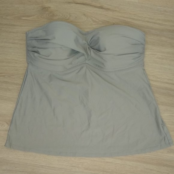 J Crew Grey Strapless Swim Top Tankini - Picture 1 of 4